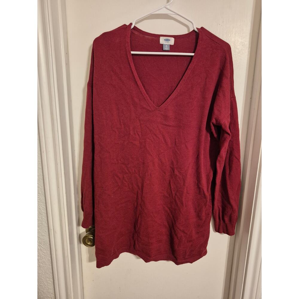 Old Navy Red V Neck Sweater Size XL